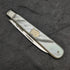 1927 British Antique White Pearl Shell Handle Pure Silver Blade Folding Pen Knife
